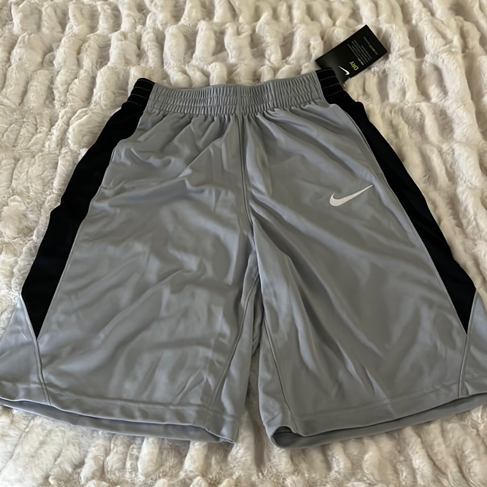 Nike Kids Gray and Black Shorts